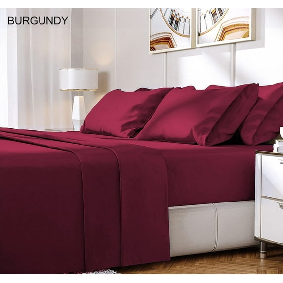 Premium Luxury 6-Piece Rayon from Bamboo Sheet Set with Deep Pockets Soft & Comfortable - 40 Colors