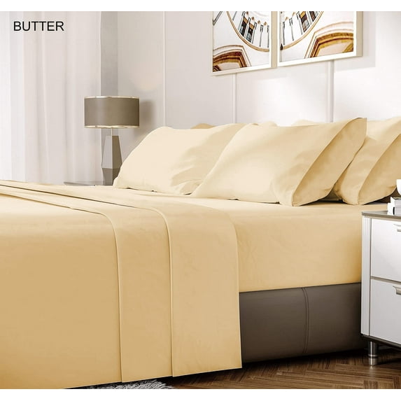 Premium Luxury 6-Piece Rayon from Bamboo Sheet Set with Deep Pockets Soft & Comfortable - 40 Colors
