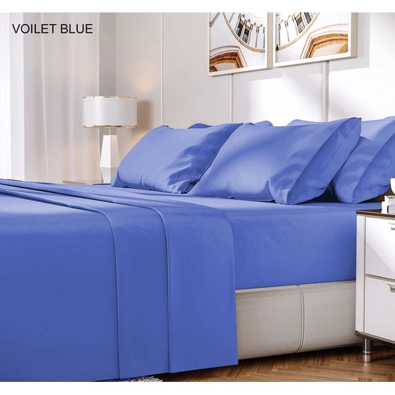 Premium Luxury 6-Piece Rayon from Bamboo Sheet Set with Deep Pockets Soft & Comfortable - 40 Colors