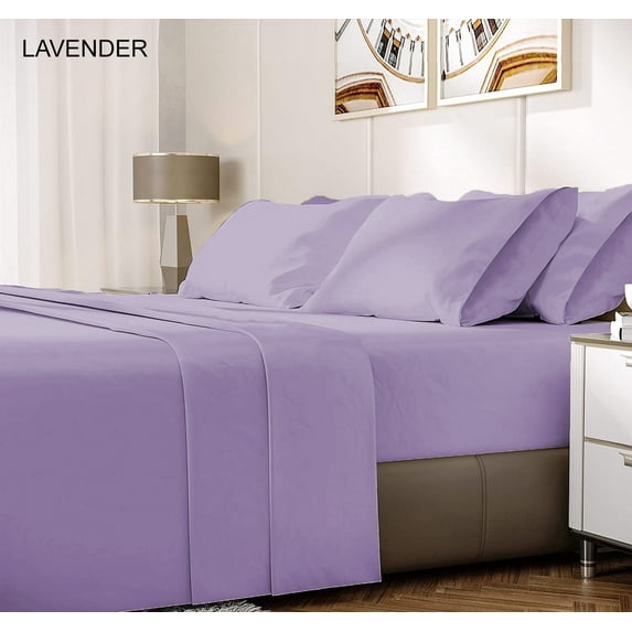 Premium Luxury 6-Piece Rayon from Bamboo Sheet Set with Deep Pockets Soft & Comfortable - 40 Colors