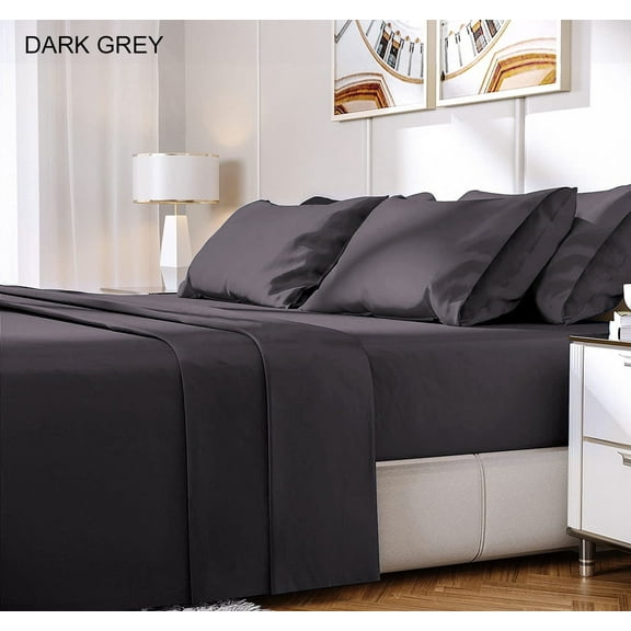 Premium Luxury 6-Piece Rayon from Bamboo Sheet Set with Deep Pockets Soft & Comfortable - 40 Colors