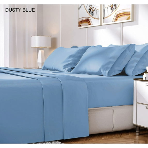 Premium Luxury 6-Piece Rayon from Bamboo Sheet Set with Deep Pockets Soft & Comfortable - 40 Colors