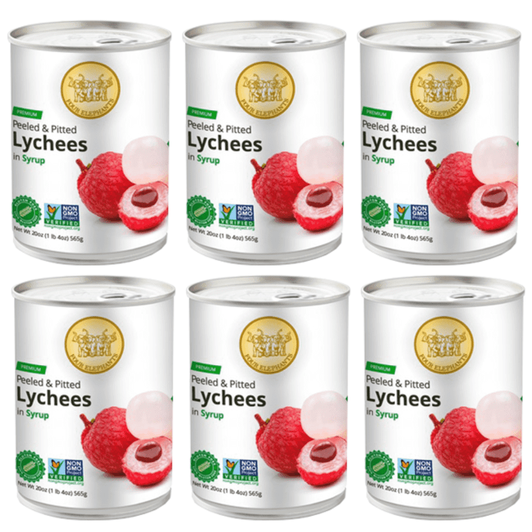 Premium Lychees in Syrup (6) - 20 oz | Natural Ingredient