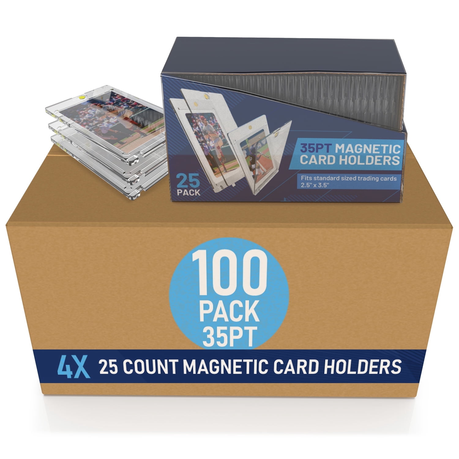 BCW - Support Aimanté Pour Cartes Épaisses 100 Pt - Protection Premium - Format Standard - Import Allemagne
