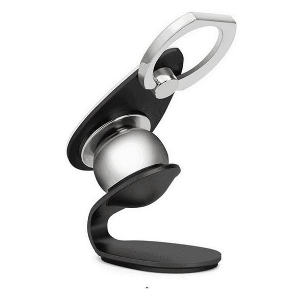 Premium Magnetic Cell Phone Car Holder w/ Ring Holder for Nokia 8.1, X7, 7.1, 6.1 Plus, X6, 7 plus , 8 Sirocco , 6 (2018), 7, Nokia 8 (Black) + Mini Stylus