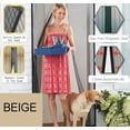 thumbnail image 1 of Premium Magnetic Mesh Screen Door - Heavy-Duty Nylon Breathable Mesh w/ Strong Magnets, Removable, Self-Closing Walk-Through Screen for Patio, Sliding Glass & French Doors (Regular Size,Beige), 1 of 3