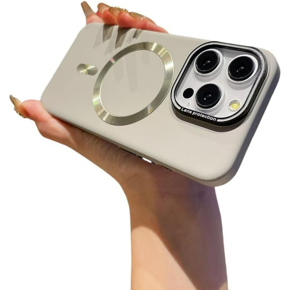Premium Magnetic Titanium Gray Phone Case, Frosted Texture, Drop-Proof and wear-Resistant, Magnetic Suction, for iPhone 15 14 13 12 Pro Max Plus Phone Case (Grey,iPhone 15 Plus)