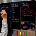 thumbnail image 1 of HMMAGNETS Magnetic Wall Board, Large Black Dry Erase Board for Fridge with Neon Markers, 17.5"x13.5", 1 of 8