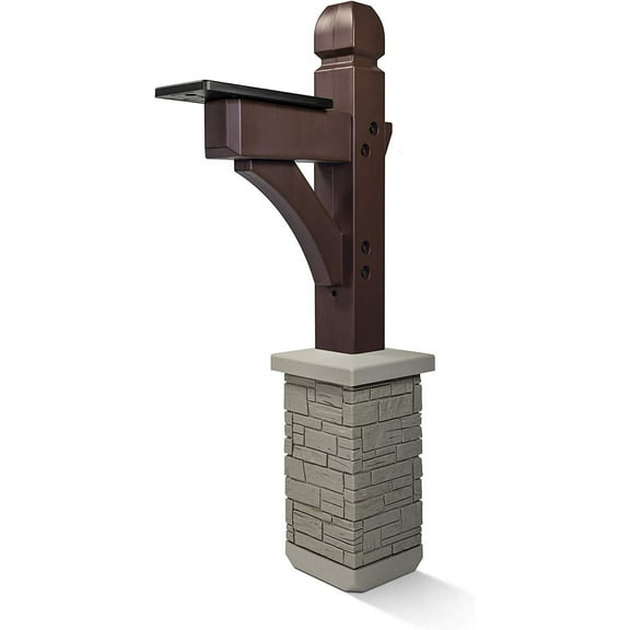 Premium Mailbox Post Set Cross-Arm Classic Coffee