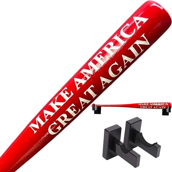 Premium Make America Great Again Baseball Bat with Wall Mount