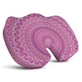 thumbnail image 1 of Premium Mandala Pattern Memory Foam Seat Cushion Ergonomic Chair Pad for Office Chair, Car, Airplane & Bleachers Sciatica, Tailbone Hip & Back Pain Relief - Chair Cushion for Long Office Workers., 1 of 5