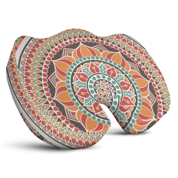 Premium Mandala Pattern Memory Foam Seat Cushion Ergonomic Chair Pad for Office Chair, Car, Airplane & Bleachers Sciatica, Tailbone Hip & Back Pain Relief - Chair Cushion for Long Office Workers.
