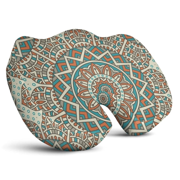 Premium Mandala Pattern Memory Foam Seat Cushion Ergonomic Chair Pad for Office Chair, Car, Airplane & Bleachers Sciatica, Tailbone Hip & Back Pain Relief - Chair Cushion for Long Office Workers.