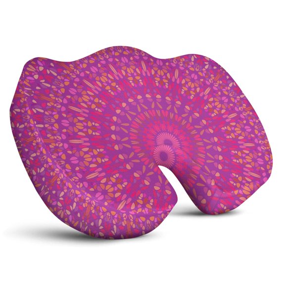 Premium Mandala Pattern Memory Foam Seat Cushion Ergonomic Chair Pad for Office Chair, Car, Airplane & Bleachers Sciatica, Tailbone Hip & Back Pain Relief - Chair Cushion for Long Office Workers.