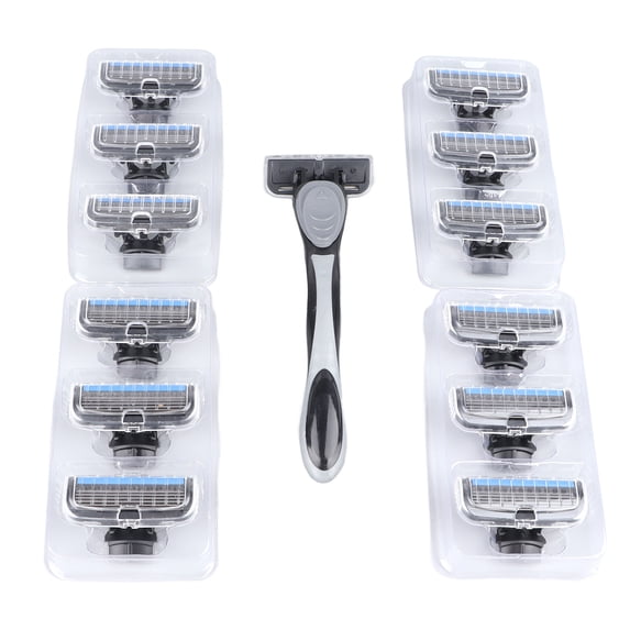 Set Razor Walmart Premium Manual 6-Layer Stainless Steel Shaving Razor Set with Pivoting ...