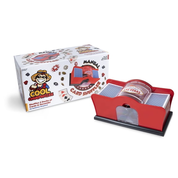 Cool Chimpanzee Manual Card Shuffler 2 Deck with Hand Crank  For Poker & UNO