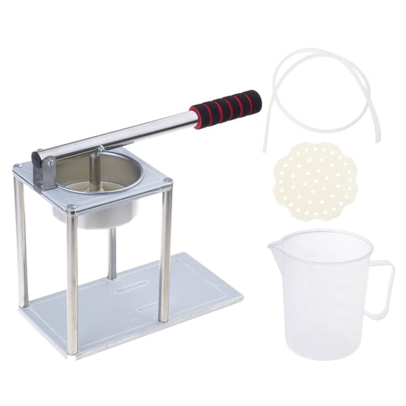 Premium Manual Fruit Press With 500ml Measuring Cup And Flat Strainer Multipurpose Fruit Squeezer with Strainer