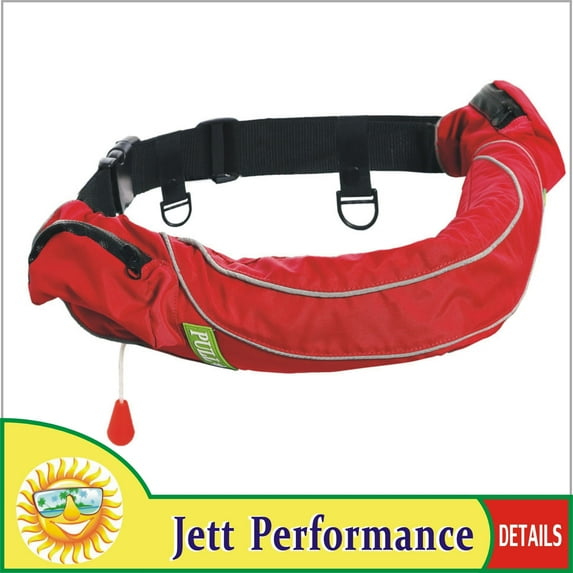 Premium Manual Inflatable Belt Pack PFD Waist Inflate Life Jacket Lifejacket Vest SUP Survival Aid Lifesaving PFD Classic NEW Red Color …