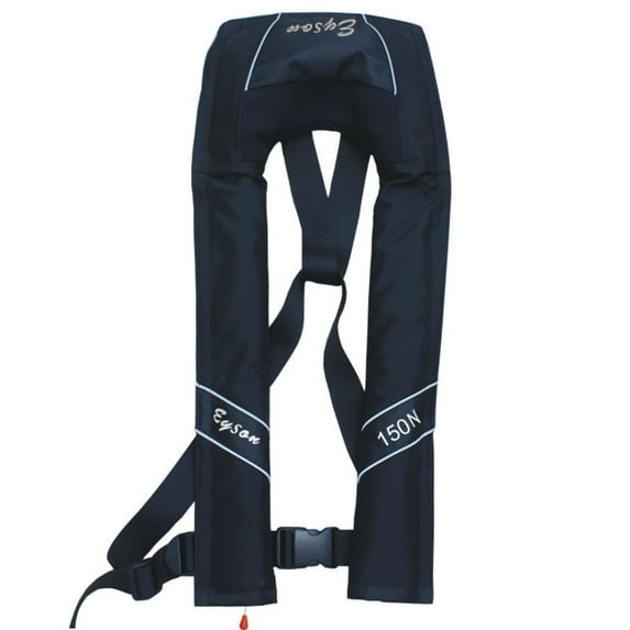 Premium Manual Inflatable Life Jacket PFD Life Vest Slim Inflate Survival Aid Lifesaving PFD Black Color