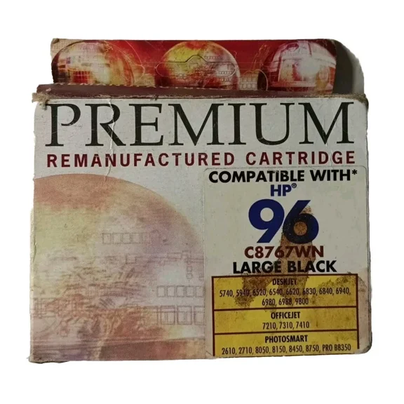 Premium Manufactured For Hp 96 Compatible Black Ink Cartridge Pt-C8767Wn