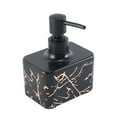 thumbnail image 1 of Premium Marble Plastic Soap Dispenser – 12oz Square Refillable Bottle with Pump for Bathroom, Kitchen, Vanity and Office, 1 of 6