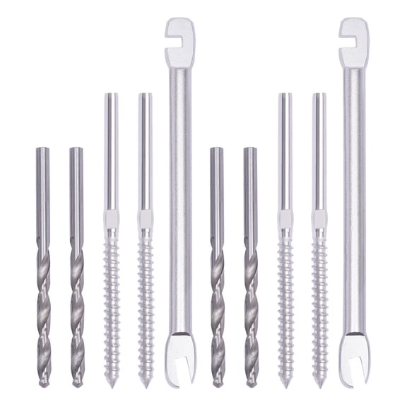 Premium Marine-Grade T316 Stainless Steel Railing Swage Threaded Stud Kit with Left & Right Thread Screws, Easy DIY Installation for Decks