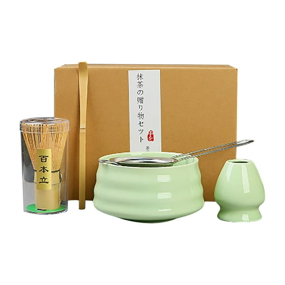 Premium Matcha Tea Set With Whisk Ceramic Bowl & Holder – Matcha Making Kit For Traditional Japanese for Home & Kitchen