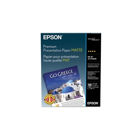 Epson Presentation Paper Matte, 11" x 14", 50 sheets