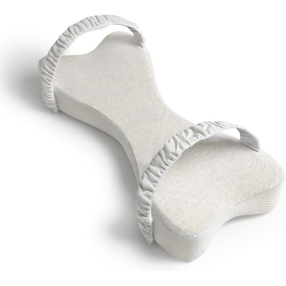 Premium Memory Foam Knee Pillow Side Sleepers | Orthopaedic Leg Support for Back, Hip, and Knee Pain Relief | Ideal for Pregnancy, Post-Surgery, and Travel (Light Grey)
