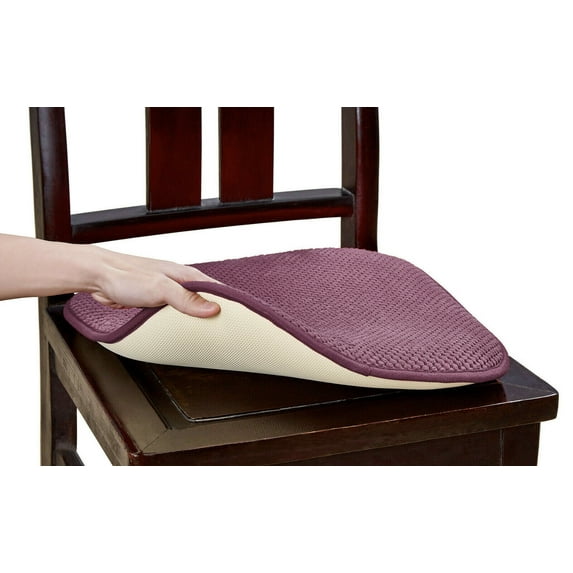 Premium Memory Foam Non-Slip Ultra Soft Chenille Surface Chair Pad Cushions - Assorted Colors
