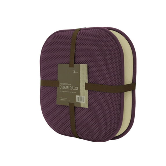Premium Memory Foam Non-Slip Ultra Soft Chenille Surface Chair Pad Cushions - Assorted Colors