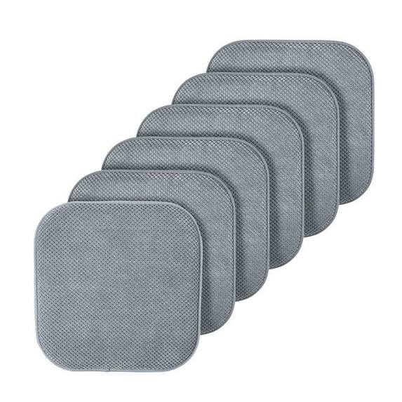 Premium Memory Foam Non-Slip Ultra Soft Chenille Surface Chair Pad Cushions - Assorted Colors