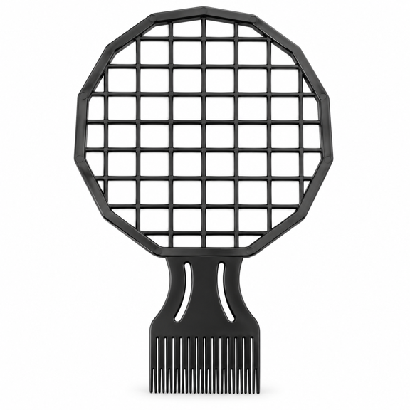 Premium Men Afro Curly Hair Comb Black Dreadlocks Styling Tool Ergonomic Tin Foil Hot Perm Hairbrush