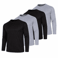 thumbnail image 1 of Premium Men’s Active Long Sleeve Tees Wicking Athletic UV Ray Protection- 4 Pack (up to Size 3XL), 1 of 11