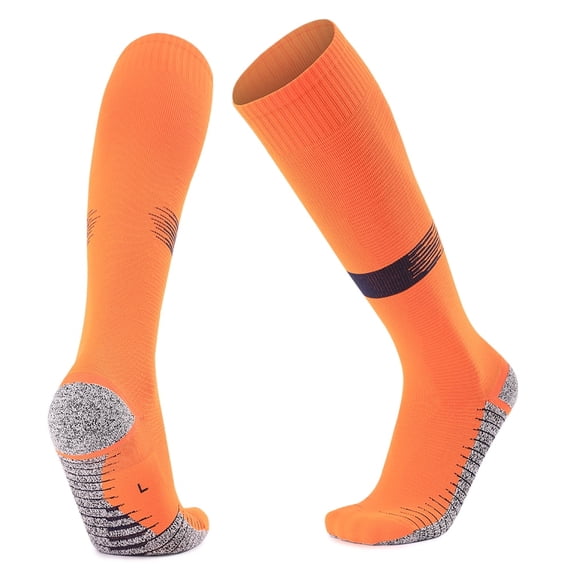Premium Men's Knee High Soccer Socks Thick Terry Cushion Anti-Pilling Non-Slip Breathable Shock Absorb Sweat Wicking Odor Resistant Athletic Socks for Football Basketball Running Tennis Badminton