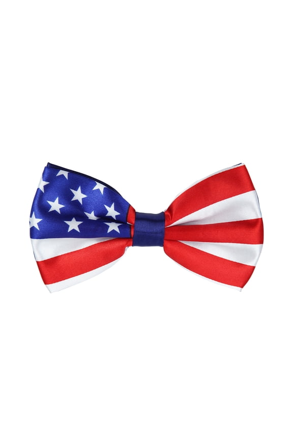 Premium Men's USA US American Flag Tuxedo Neck Bowtie Bow Tie