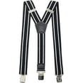 thumbnail image 1 of Premium Men's Y-Back Suspenders Stretch Perfect 1.5" Width for Work Style Formal Strong Heavy Duty Clips, 1 of 1
