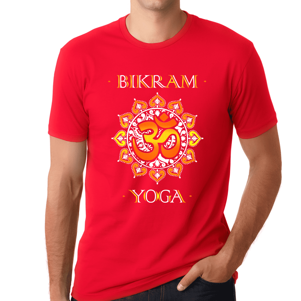 Men's Bohemian Yoga Cotton Embroidered Om Print Mandarin Collar Tunic Shirt