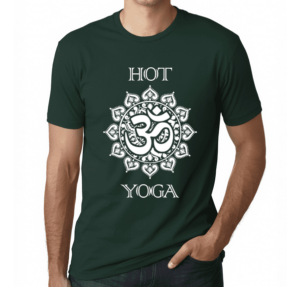 Premium Mens HOT Yoga Shirts for Men Vintage OM HOT Yoga Shirt