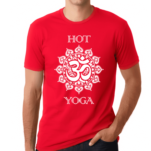 Premium Mens HOT Yoga Shirts for Men Vintage OM HOT Yoga Shirt