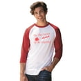 thumbnail image 1 of Premium Mens Holiday Tis the Season Three-Quarter Sleeve Raglan Baseball T-Shirt, 1 of 2