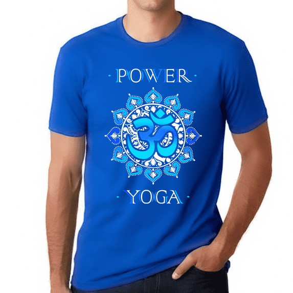 Premium Mens Power Yoga Shirts for Men Vintage OM Power Yoga Shirt