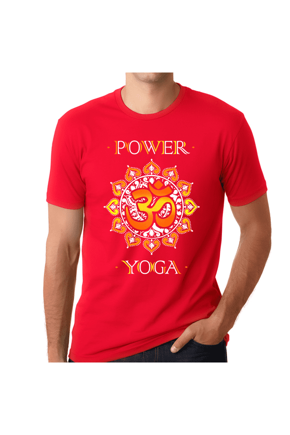 Premium Mens Power Yoga Shirts for Men Vintage OM Power Yoga Shirt