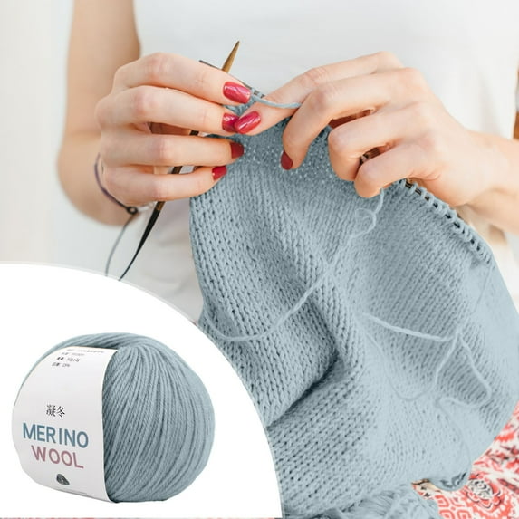 Premium Merino Wool Yarn for Knitting - Soft, Medium-Thick 2.0mm Hand-Woven Yarn - Ideal for Scarves, Hats, Sweaters - Warm & Durable - 4.0mm Knitting Needle Recommended - 9cm Skein Size