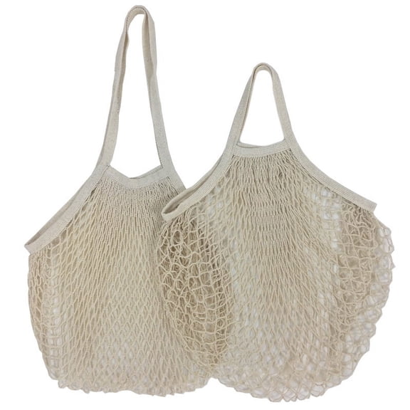 Premium Mesh Grocery Bags, Reusable Net Tote String Fruit and Vegetable Bags for Grocery, Beach, Produce, Fruit & Vegetable Storage, Beige 2 document