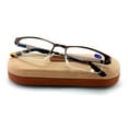 thumbnail image 1 of Premium Metal Half Rim Reading Glasses With Anti-reflective AR Coating Spring Hinge Reader, 1 of 4