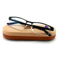 thumbnail image 1 of Premium Metal Half Rim Reading Glasses With Anti-reflective AR Coating Spring Hinge Reader, 1 of 4