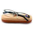 thumbnail image 1 of Premium Metal Half Rim Reading Glasses With Anti-reflective AR Coating Spring Hinge Reader, 1 of 4