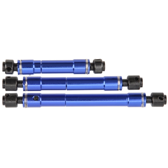 Premium Metal Transmission Shaft Drive Propeller Replacement Part for 1/10 RC Crawler Car, Blue 3-Piece Set, Durable Upgrade Accessories (75mm/3 inches, 103mm/4 inches, 123mm/4.8 inches)