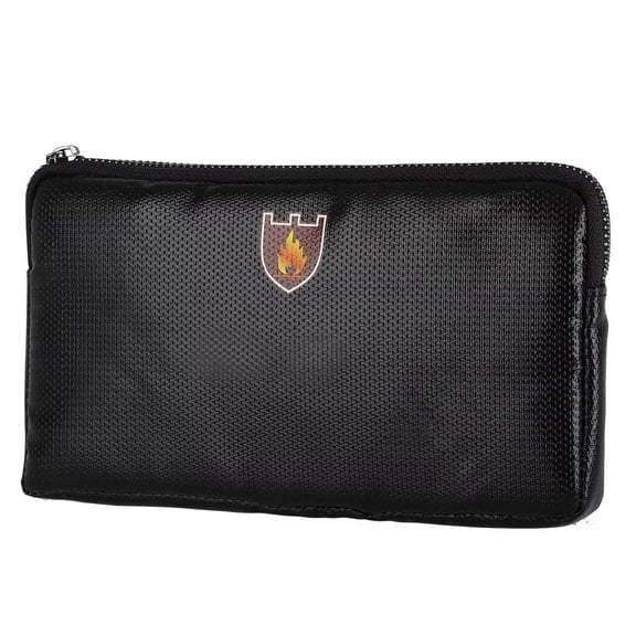 Premium Metal Zipper Fireproof Pouch for Storing Electronic Devices, 20.5*11cm Bag